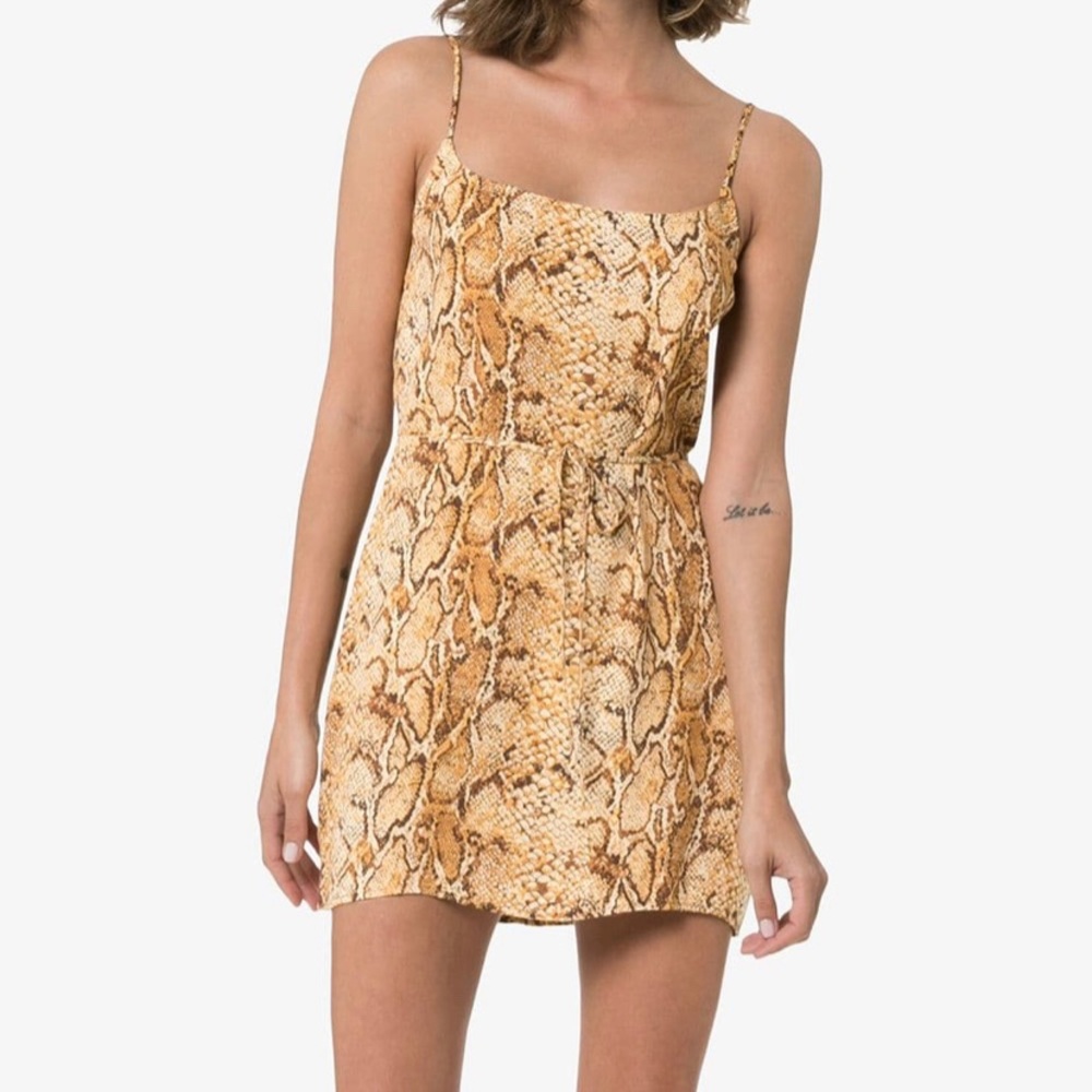 Reformation Vivette Snakeprint Dress